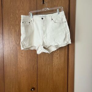 Abercrombie & Fitch Women's White Jean Shorts